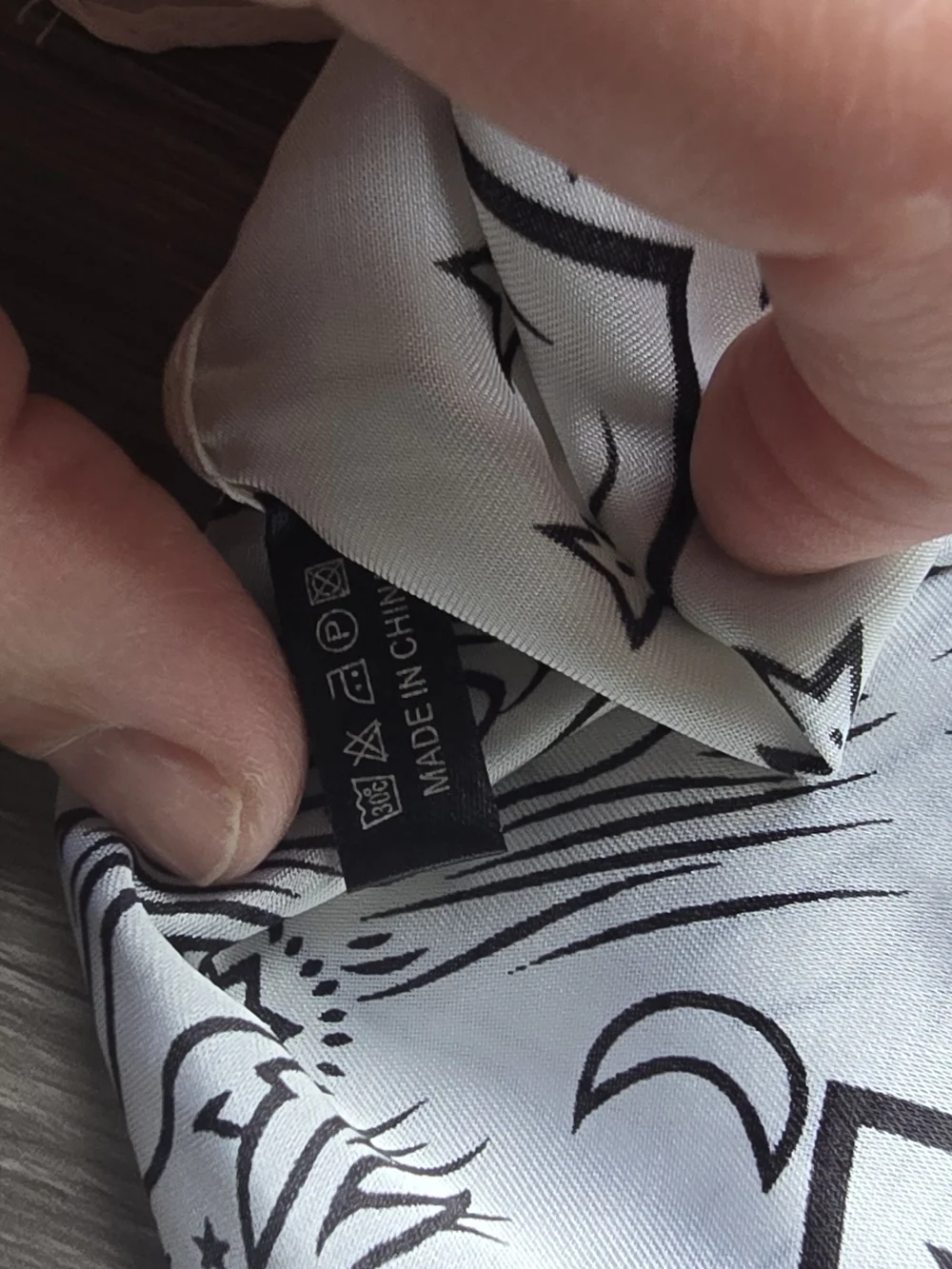 Whimsigoth Celestial Sun Moon Stars Bandana Scarf White Black Silky 27